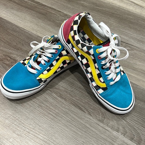 Vans Other - Vans Old Skool 'Crazy Checks' Multi Retro 80s Sneakers Men's Sz 7.5/Women's Sz 9